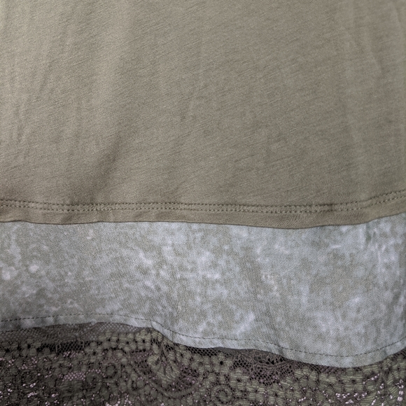Logo by Lori Goldstein Green Lace Tunic Top - Picture 5 of 5